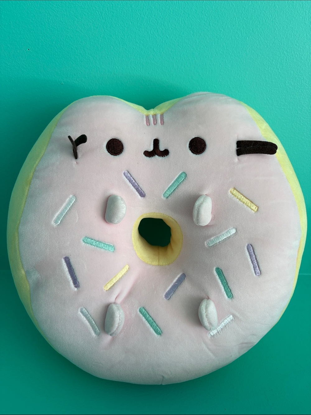 GUND Sprinkle Donut Pusheen Squishy Plush Stuffed Animal Cat, Pink and Mint, 12”